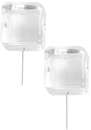 TOPPERFUN 1 Stück Quadratischer Eiswürfel Ohrstecker 15cm Transparent Natürlicher Ohrschmuck Farbbeständig und Leicht Anzulegen