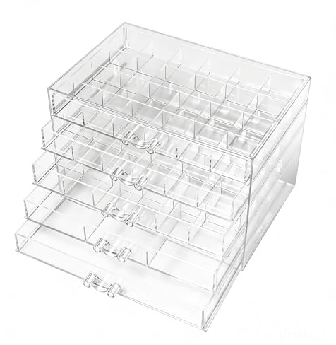 Pilikoll Acryl Schmuck Organizer Schmuckschatulle mit 5 Schubladen