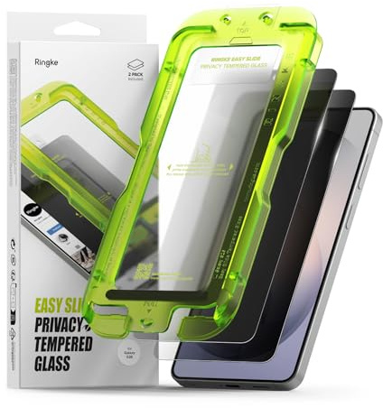 Ringke Verre Trempé Samsung Galaxy S26 Protecteur d'écran Vitre Anti Espion | [2 Pack] Easy Slide Privacy Tempered Glass, Qualité HD, Anti-Rayures, 9H Dureté, Application Facile