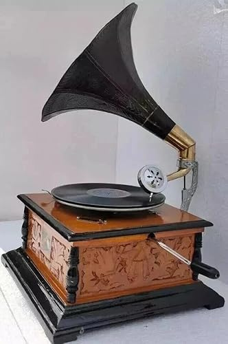 Gramophone vintage entièrement fonctionnel, phonographe, cadeau gagnant