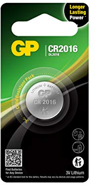 GP Battery Batteria Super Litio a Bottone CR2016 (Blister 1 Pezzo)