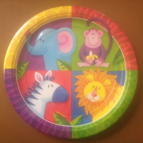 amscan 22.8cm International Jungle Animals Plates