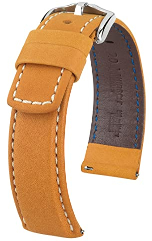HIRSCH Mariner L, 100m Water-Resistant, Kalbsleder, 70 goldbraun, 20 mm, Stahlschließe