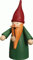Seiffener Volkskunst | Räuchermännchen Erzgebirge Wichtel | 16 cm | erzgebirgische Holzkunst Weihnachten | 12301/4 | Traditionswichtel grün