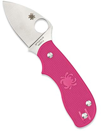 Spyderco Erwachsene Messer Squeak Split Klappmesser mit gerader Kante, pink, SPY-C154PPN