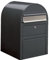Bobi Swiss Briefkasten mit Paketfach RAL 7016 grau, Klappe aus Edelstahl Wandbriefkasten