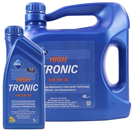 1 L + 4 L = 5 Liter ARAL HighTronic 5W-40 Motoröl