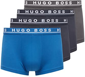 BOSS Herren Trunk 3P CO/EL Dreier-Pack Boxershorts aus Stretch-Baumwolle mit Logo am Bund,M,Blau (Open Blue 487)