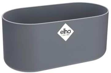 elho B.for Soft Duo 27 - Blumentopf für Innen - 100% recyceltem Plastik - Ø 27.0 x H 12.6 cm - Schwarz/Anthrazit