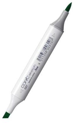 Copic Sketch Coloured Marker Pen - (G-07) Nile Green, For Art & Crafts, Colouring, Graphics, Highlighter, Design, Anime, Professional & Beginners, Art Supplies & Colouring Books