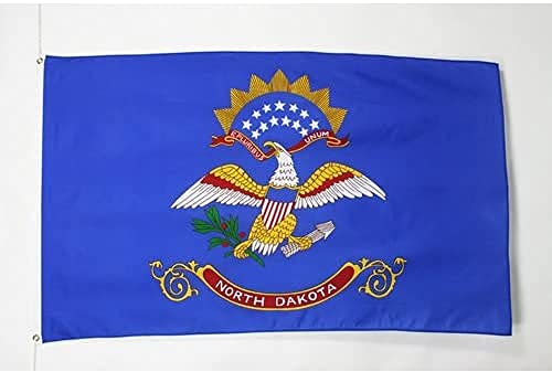 AZ FLAG - Flagge North Dakota - 150x90 cm - Bundesstaat North Dakota Fahne 100% Polyester mit Messing-Ösen - 110g