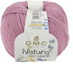 DMC - Natura - Pelote de fil à tricoter et à crocheter | 100% coton - Idéal pour déco et vêtements | 50 g- 155 m | 65 coloris