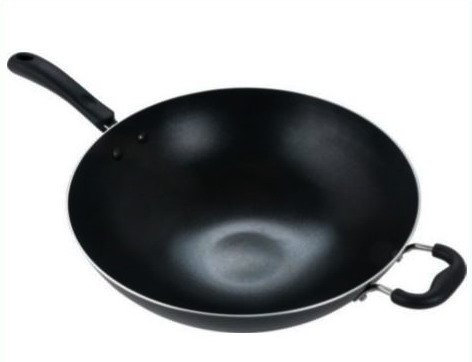 Tefal Jumbo 36cm Aluminium Wok with Helper Handle With Bakelite Helper Handle