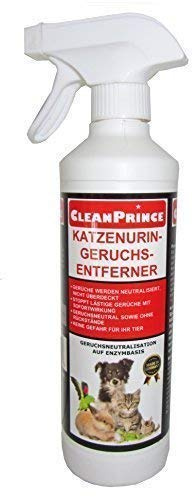 Katzenurin Geruchsentferner 500 ml 0,5 Liter Geruchsvernichter Katzenuringeruchentferner Katzenurin Katzen-Urin-Geruch Uringeruch Tierurin Tiergeruch Anti Ex Entfernung Pippi Pipi Katzenklo Katzen Hunde Haustiere unschädlich CleanPrince Geruchskiller -absorber Geruchsbeseitigung Gerüche Geruchsneutralisator -neutralisation, neutralisiert, nicht überdeckt, stoppt mit Sofortwirkung, Geruchsneutral, ohne Rückstände, Katzentoiletten, Tiertransportboxen