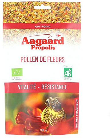 Blütenpollen BIO, Bienenpollen - 100% roh und biologisch | 200g | Aagaard Propolis