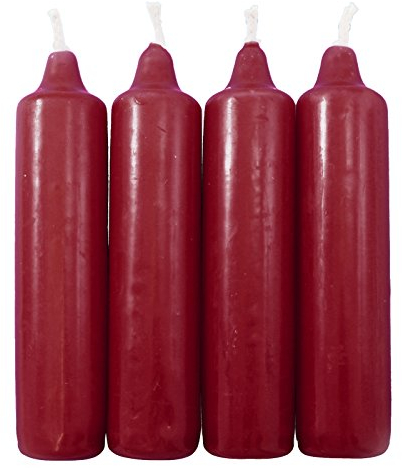 OLShop AG 5er Pack Adventskerzen dunklelrot ca. 23 x 105 mm (5 x 4 Stück) Weihnachtskerzen, Christbaumkerzen, Pyramidenkerzen, Baumkerzen, Kerzen