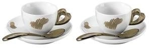 Guzzini Set 2 Tazze Cafe A/SOUSTAZZE CUCCHIERA Love, N/C, 2 unità