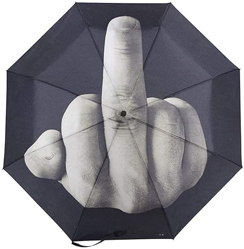 Partyloon Taschen-Regen-Motiv-Schirm mit Stinke-Mittel-Finger kreatives Geschenk-Idee