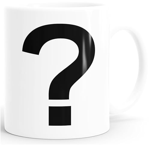 MoonWorks Kaffee-Tasse Buchstaben Buchstabe Arial Bold glänzend Kaffeetasse Teetasse Keramiktasse Weiss unisize