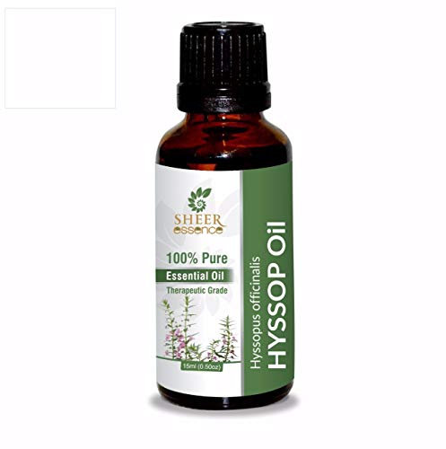 Hyssop Oil -(Hyssopus Officinalis)- Essential Oil 100% Pure Natural Undiluted Uncut Therapeutic Grade Oil 0.51 Fl.OZ
