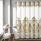 Lush Decor Clara Rideau de Douche en Tissu Motif Cachemire bohème coloré, 183 x 183 cm, Jaune, Gris et Marron
