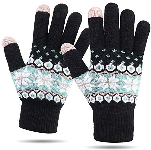 VENI MASEE Winter Touchscreen Gloves Warm Thermal Soft Lining Elastic Cuff for Women