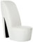 vidaXL Schuhsessel High Heel Design Sessel Stuhl Polstersessel Wohnzimmersessel Loungesessel Relaxsessel Hocker Sitzhocker Weiß Kunstleder