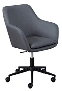 Inter Link – Drehstuhl – Bürostuhl – Schreibtischstuhl - Home Office – Schalensitz – Höhenverstellbar – Sicherheitsrollen – Workrelaxed - Bis ca. 100 Kg – Grau