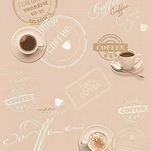 Vintage-Tapete Tapete Küche Beige Crème Braun Papiertapete Beige Crème Braun | Tapeten Online-Shop