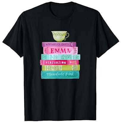 Funny Jane Austen Livre pour fans de thé vintage littéraire T-Shirt