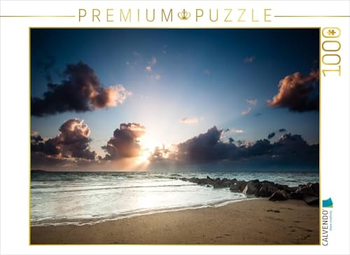 CALVENDO Puzzle Sonnenuntergang vor Utersum 1000 Teile Puzzle quer | Lege-Größe cm Foto-Puzzle für glückliche Stunden