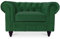 INTENSE DECO Fauteuil Chesterfield Velours Altesse Vert