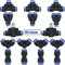 Connettori Pneumatici, CESFONJER 16 pcs Raccordi Rapidi da Pneumatico Kit, per tubo PU/PE/nylon da 8 mm (Y + T + L + I tipo + controllo Valvola a farfalla