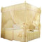 4 Ecken Pfosten Betthimmel Bettvorhang Moskitonetz für Mädchen & Erwachsene, Luxuriöse Prinzessin Schlafzimmer Dekorationszubehör, 3 Seitenöffnung(120*200*200-Beige)