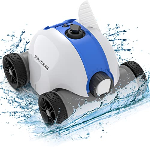 Rock&Rocker Robot Nettoyeur de Piscine sans Fil, aspirateur de Piscine Automatique avec Moteurs à Double entraînement, jusqu'à 90 Minutes de Temps de Travail, pour piscines Hors Sol/creusées jusqu'à