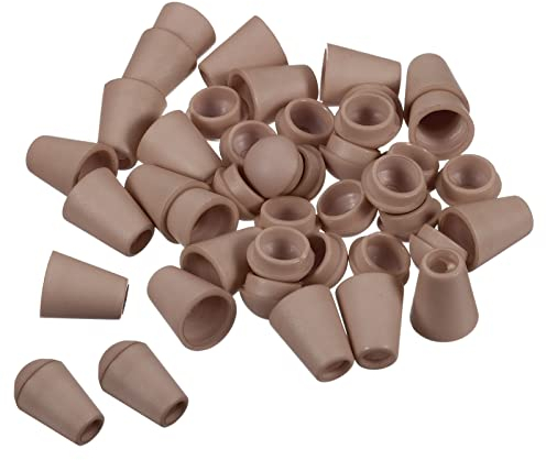 PATIKIL 100Pack Kordelenden Bell End Stopper Kordelendstücke für Kordelzug Tasche Schnüre Fäden Kleidung, Braun
