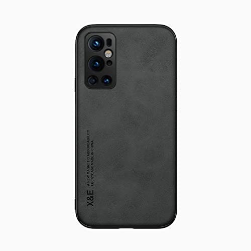 Kepuch Silklike Hülle für Oneplus 9 Pro - Hüllen Case Eingebaute Metallplatte für Oneplus 9 Pro - Schwarz