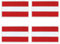 Österreich Flagge Patch mit Klettband 4 Stück, Austria Flag Patches, 8 x 5 cm (Österreich)