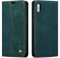 QLTYPRI Hülle für iPhone X/iPhone XS, Vintage Dünne Handyhülle mit Kartenfach Slot Ständer PU Ledertasche Klapphülle TPU Bumper Flip Schutzhülle Kompatibel mit iPhone X/iPhone XS - Grün