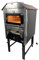 Forno a Legna Fuoco Indiretto Mattoni Refrattari Portatile In Acciaio Da Esterno Ventilato modello Luxor V2 con Girarrosto Automatico 4 Livelli Di Cottura Pizza Pane Pollo Kebab