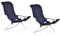 Fiam Fiesta Liegestuhl, anatomisch, verstellbar, für den Außenbereich, Gestell aus weiß lackiertem Stahl, Stoff Polyester, blau