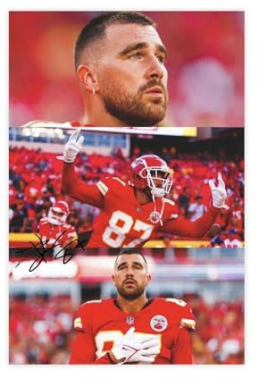 Travis Kelce Poster, Leinwand, Poster, Wandkunst, Dekordruck, Bild, Gemälde für Wohnzimmer, Schlafzimmer, Dekoration, ungerahmt, 30 x 45 cm