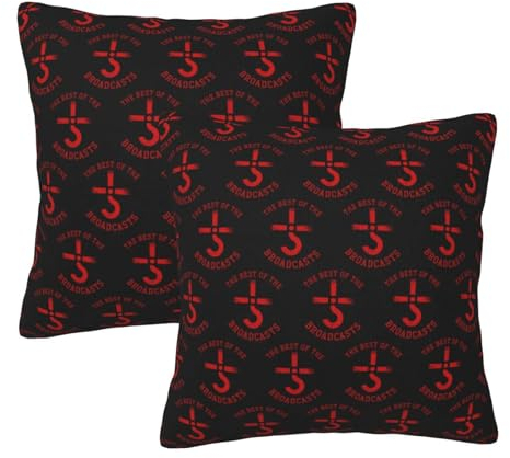 GOVRN Blue Oyster Cult Kissenbezüge, 2er-Set, Rockband, weicher und bequemer quadratischer Kissenbezug, Kissenbezüge mit unsichtbarem Reißverschluss für Heimdekoration, Sofa, Schlafzimmer,18x18