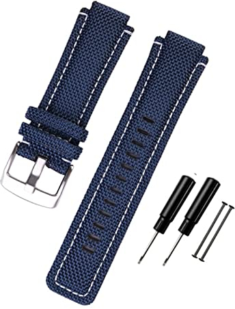 SIbeg 24 * 16 mm passend für Timex T2N720 T2N721 TW2T76500 6300 6400 Serie Nylon + Leder Ersatzuhrenarmband für Männer Frauen