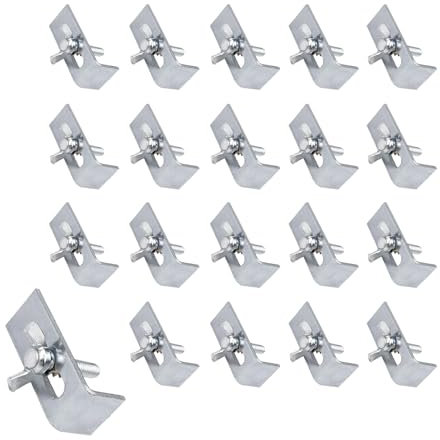 FarBoat 20 clips de montaje para fregadero, soportes de soporte para fregadero de cocina y baño (1.88 pulgadas tipo L)