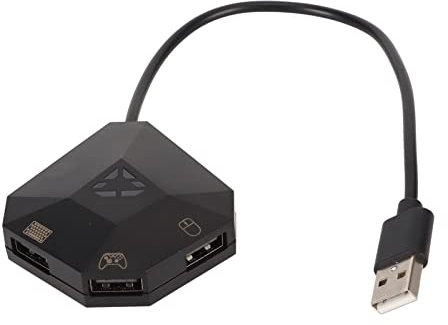 Tastatur-Maus-Adapter für Switch PS3 One 360-Konsolen, Tastatur-Maus-Konverter, Benutzerdefinierte Zuordnung und Reset-Taste, Plug-and-Play, für FPS TPS RPG