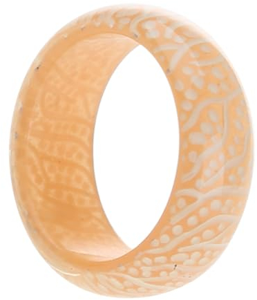 SANRLO Ring, modisch, leuchtend, leuchtet im Dunkeln, Schmuck, Unisex-Dekoration für Damen und Herren, Partygeschenk, US size 7, inner diameter about 17.3mm, Kunststoff / Harz