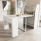 Merax Table a Manger Extensible, Multifonctionnelle Table Salle à Manger avec Espace de Rangement, pour Salon et Salle à Manger, Blanche, 52/132,5 x 80 x 76 cm (L x l x H)