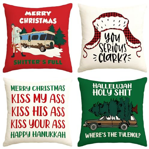 Lustige Weihnachts-Kissenbezüge, Griswold Familie, Cousin Eddie, für Neujahr, Winter, Weihnachtsdekoration, Weihnachtsdekoration für Zuhause, Party