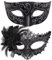 SIQUK 2 Stück Venezianischen Maske Paar Masquerade Maske Maskerade Masken Venezianische Maske für Damen Herren Halloween Karneval Party Kostüm